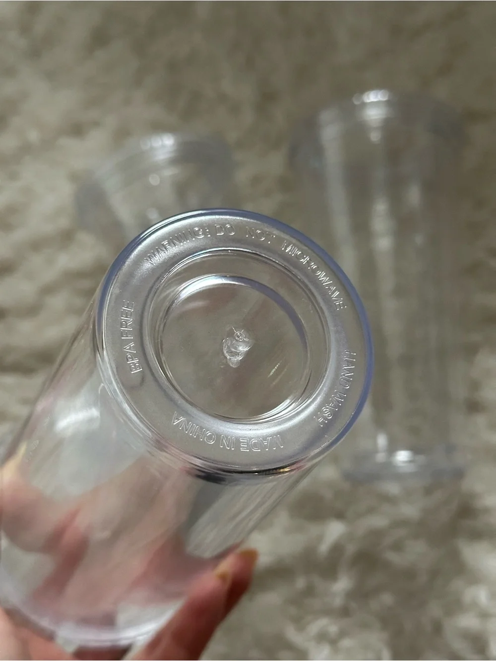 Clear Double-Wall Plastic Tumbler - Set of 3